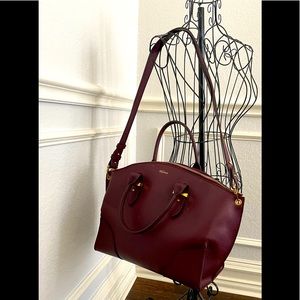 Alexander McQueen Large Legend Bag Burgundy.